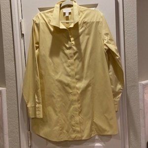 EUC Chico's Butter Yellow No Iron Tunic Sz 3